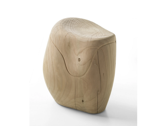 KURA - Low solid wood stool _ Riva 1920